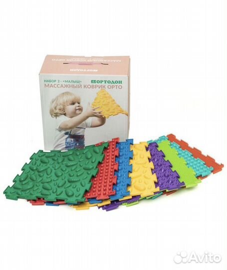 Массажный детский ортопедический коврик пазл