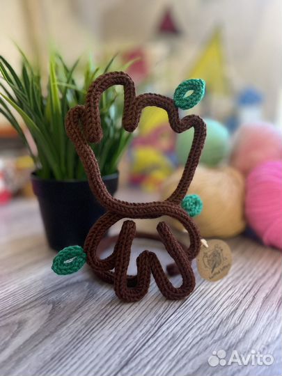 Вязаные буквы декор