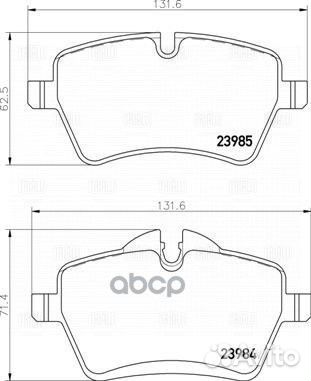 Колодки тормозные mini cooper S/D/SD (06) диск