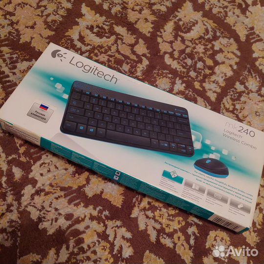 Клавиатура беспроводная и мышь Logitech mk240