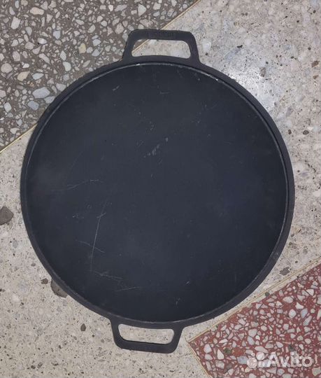 Садж чугунная, крышка сковорода для казана