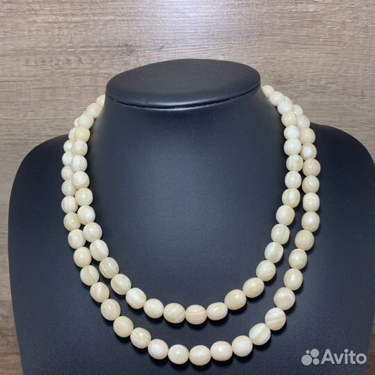 Винтажные Длинные Бусы Агат Ожерелье СССР Ретро