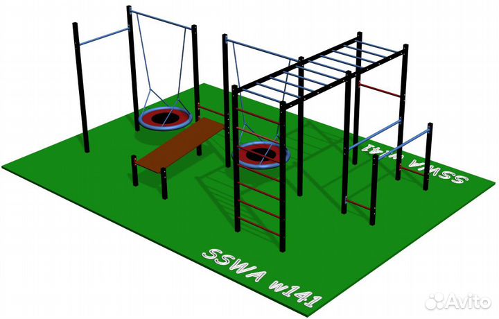 Воркаут площадка спортивный комплекс sswa