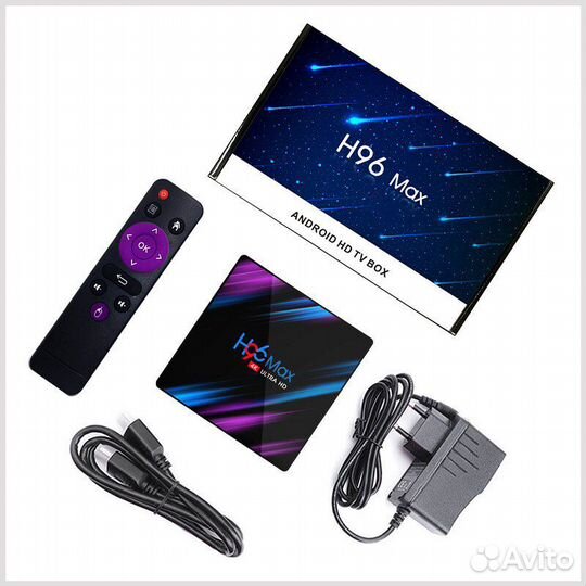 Smart tv приставка H96 max. новая