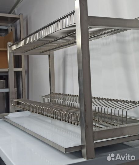 Стеллажи, полки для сушки, мойка, стол мойка