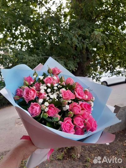 Цветы розы букет