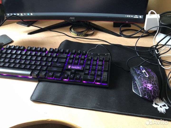 Игровой набор мышка+клавиатру+наушники