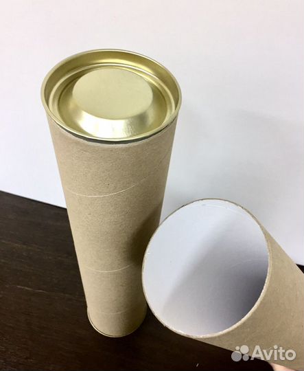 Тубус картонный с жестяной крышкой А3+ 73х350мм