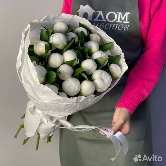 Пионы: свежее поступление/букет с доставкой