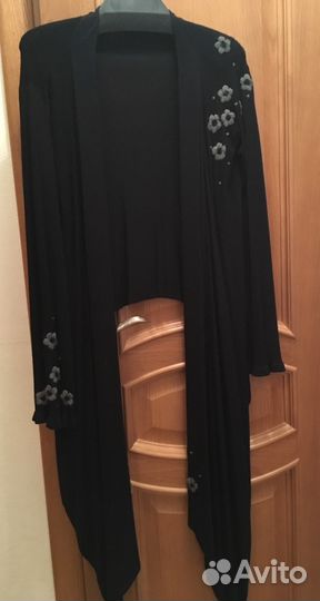 Кардиган с длинными полочками накидка