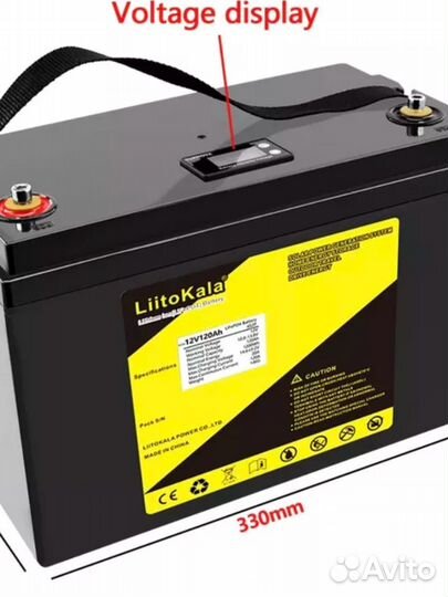 Аккумулятор LiitoKala LiFePo4 12в 100Ач Новый