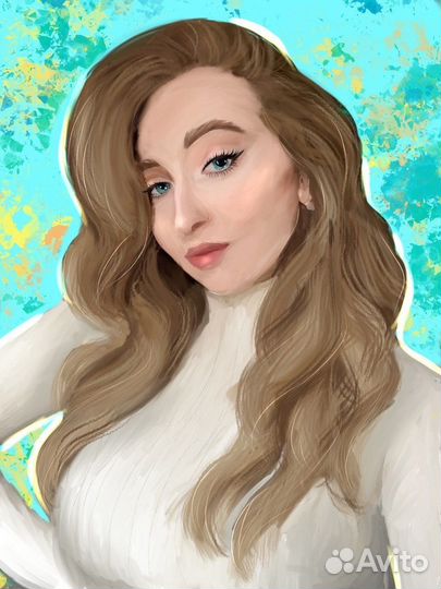 Портрет по фото, арт-ретушь, портрет на холсте