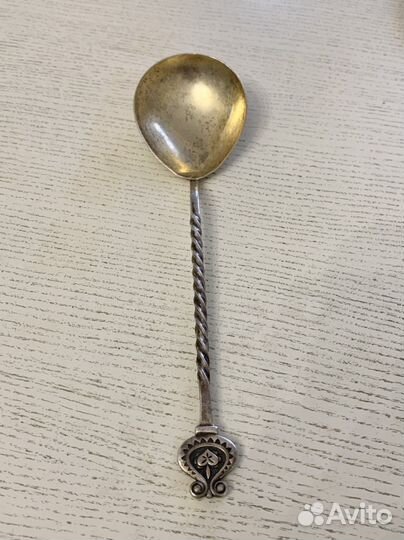 Ложка серебряная Салатная 916 проба, позолота