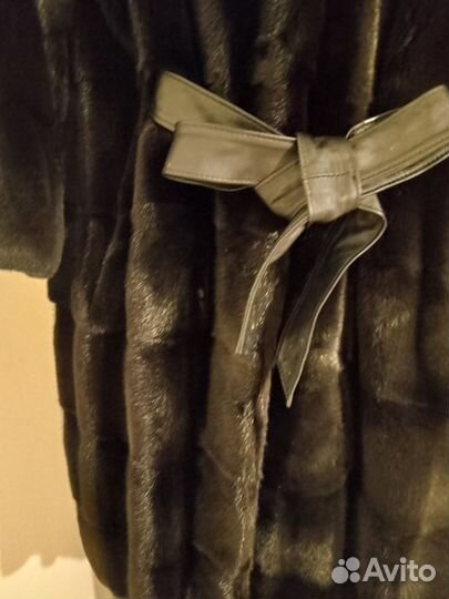 Шуба норковая кимоно Блек глама