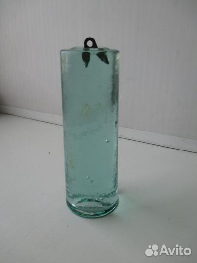 Старая гиря от часов, ходиков. Стекло