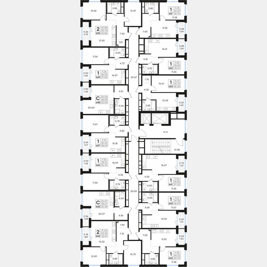 1-к. квартира, 35,1 м², 13/15 эт.