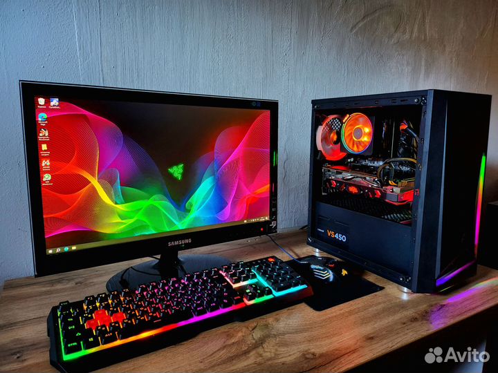Игровой компьютер Ryzen 7 2700/Rx580 8gb/16gb