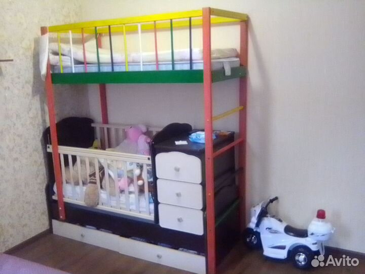 Кроватка детская двух ярусная