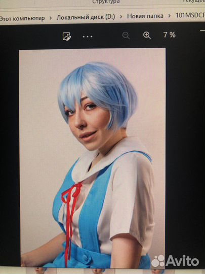 Парик Аянами рей евангелион косплей