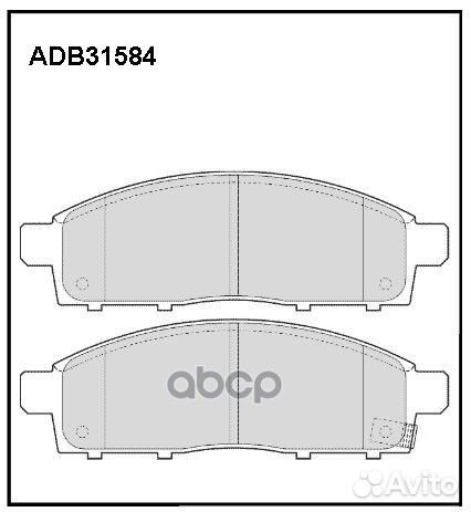 Колодки передние mitsubishi L200 2006 allied