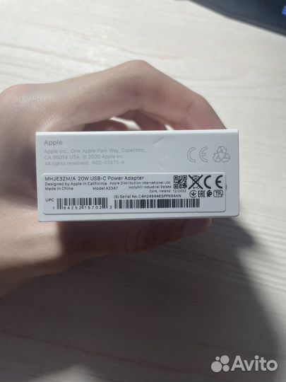 Адаптер apple 20W оригинал