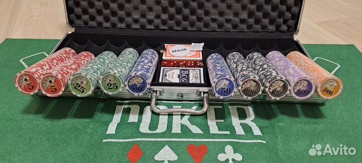 Покерный набор Royal flush,Nuts 500 фишек
