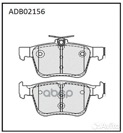 Колодки тормозные дисковые зад ADB02156 ALL