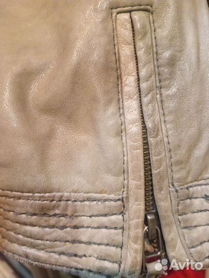 Кожаная куртка мужская 48 50