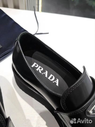 Туфли Prada Brushed Leather Loafers Premium