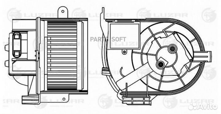 Вентилятор отопителя Renault Kangoo (03) A/C+ (LFh