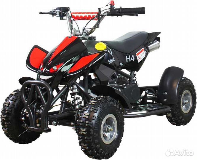 Детский квадроцикл ATV H4 mini, черный с красным