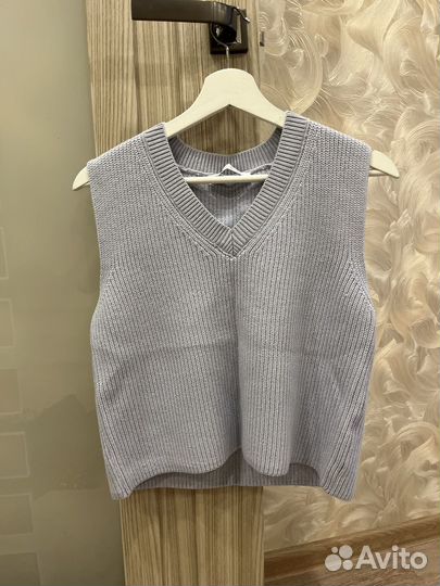 Жилет zara женский голубой