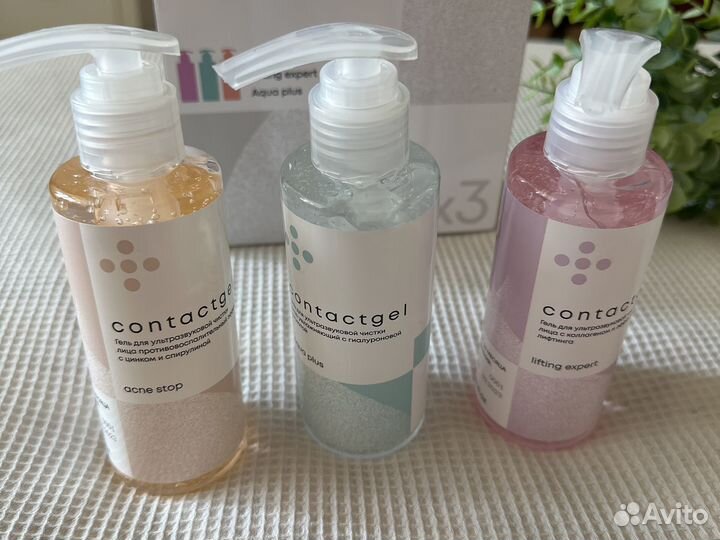 Новый гель ультразвуковой для чистки лица комплект