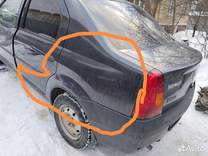 Крыло заднее левое Рено Логан 1