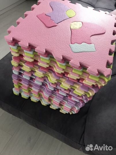4 коврика пазлы совмещённые для детей