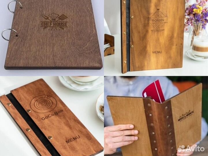 Деревянное меню на заказ в Магадане
