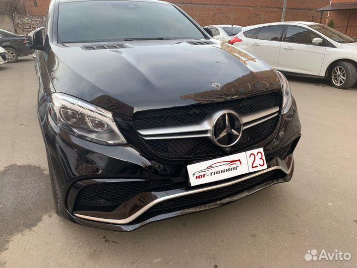 Передний бампер на Mercedes GLE coupe стиль 63 AMG