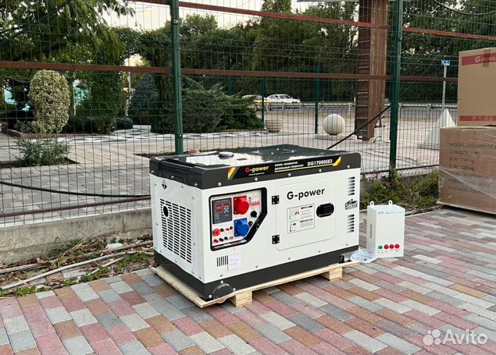 Генератор дизельный 14 kW G-power трехфазныйDG1700