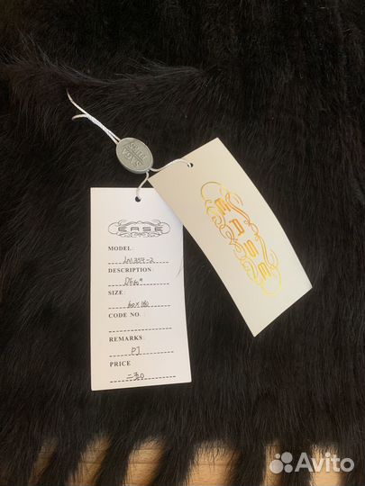 Палантин из норки большой - новый,175см