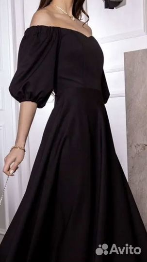 Вечернее платье 46 размера черное