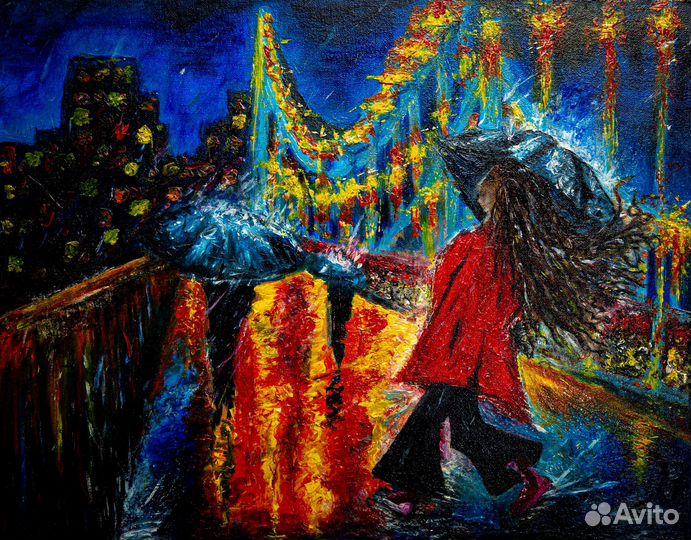 Картина маслом 50х40 см. «Променад»