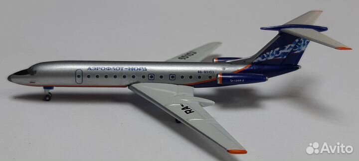 Модель самолета ту-134А-3 Аэрофлот-Норд 1:500