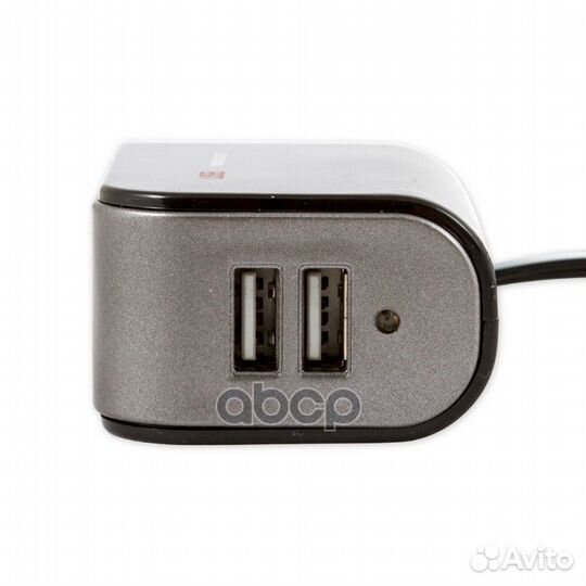 Разветвитель прикуривателя на 2 гнезда и 2 USB