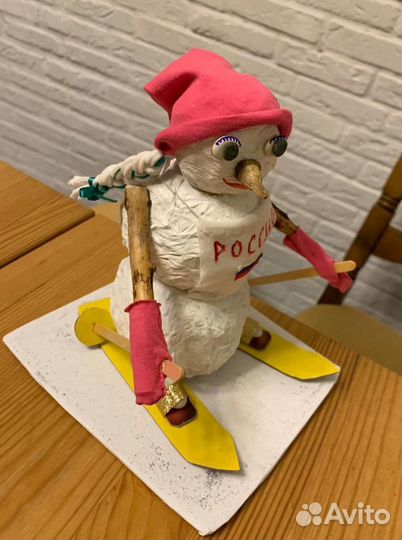 Зимняя поделка Снеговичка (снеговик, снежная баба)