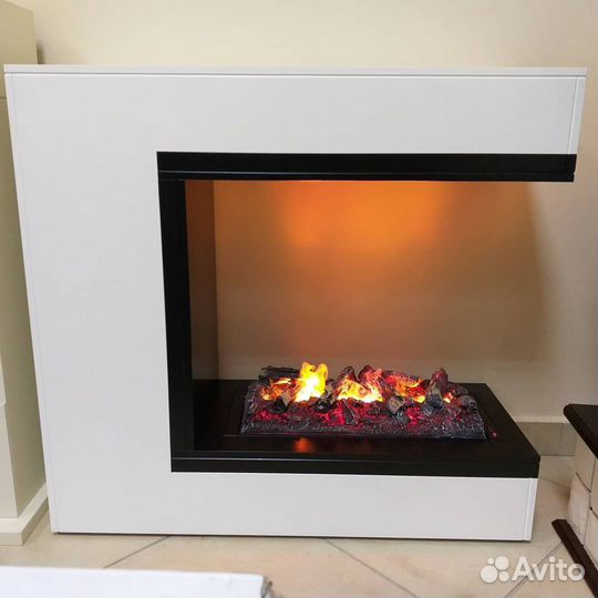 3Д очаг с паром, Электрокамин 3D без огня