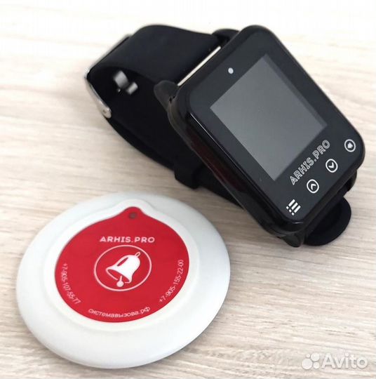 Влагозащищенный пейджер, кнопка вызова официанта