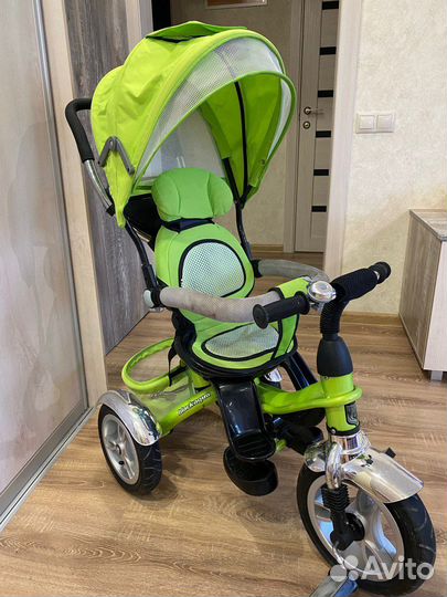 Детский велосипед трехколесный с ручкой