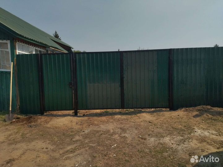 Забор из профнастила,полисадники