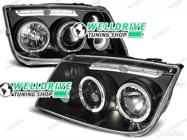 Фары передние VW Bora 98-05 AE галоген черные