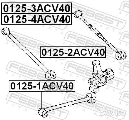 Рычаг задн подвески левый toyota camry ACV40/GSV40